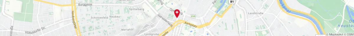 Kartendarstellung des Standorts für Apotheke Zum heiligen Geist in 1010 Wien